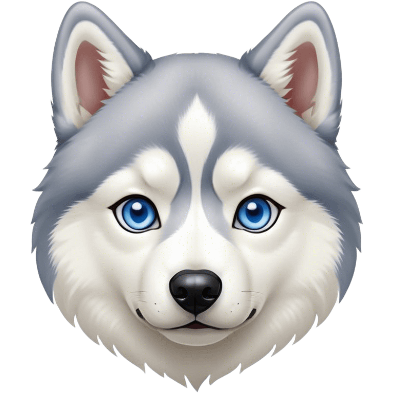 Siberian Husky with one blue eye emoji