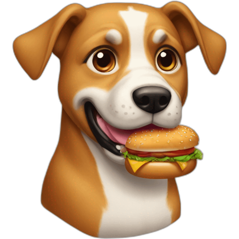 perro con hamburguesa emoji