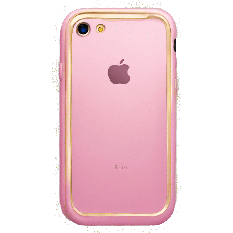 pink and gold iphone emoji