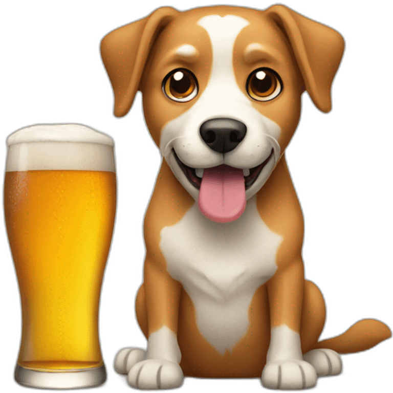 dog beer emoji