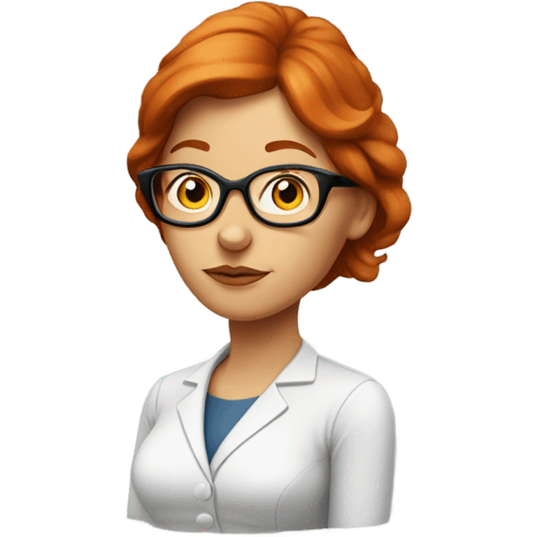 red hair woman nutritionist with glasses thinking money emoji