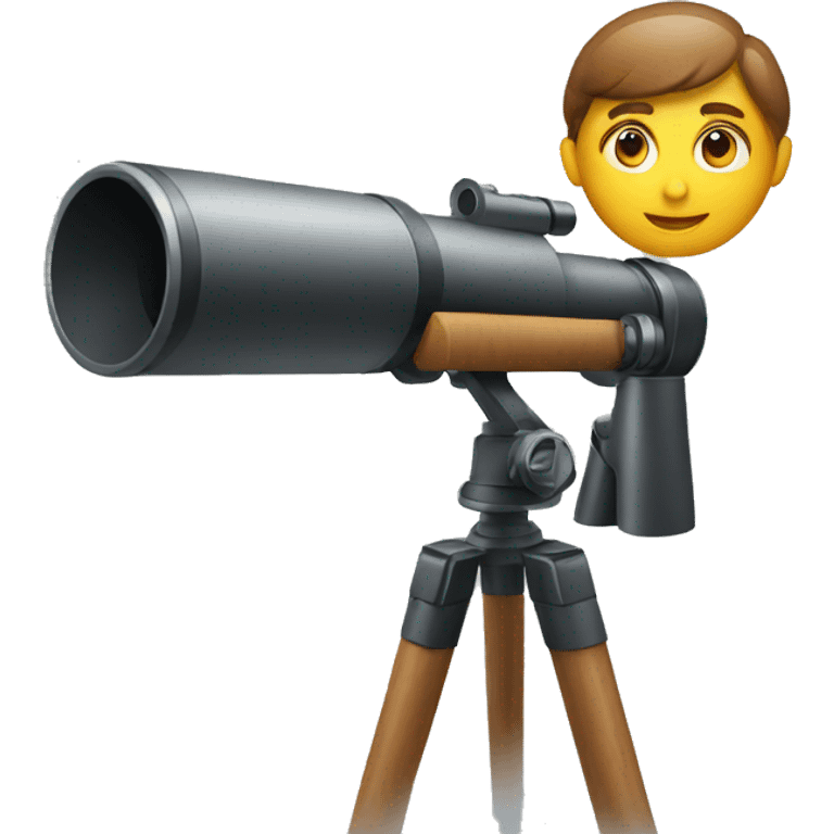 Looking with telescope  emoji