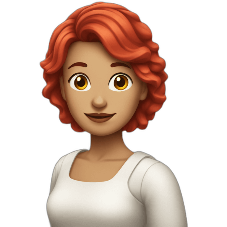 Señora de pelo rojo emoji