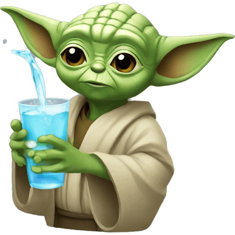 yoda drink water emoji