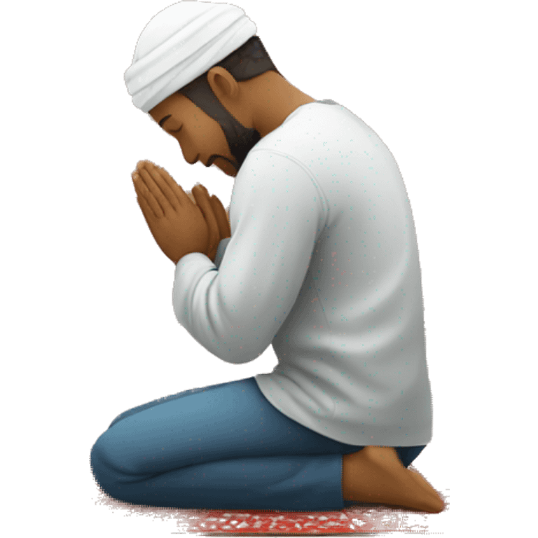 Muslim man praying in mosque  emoji