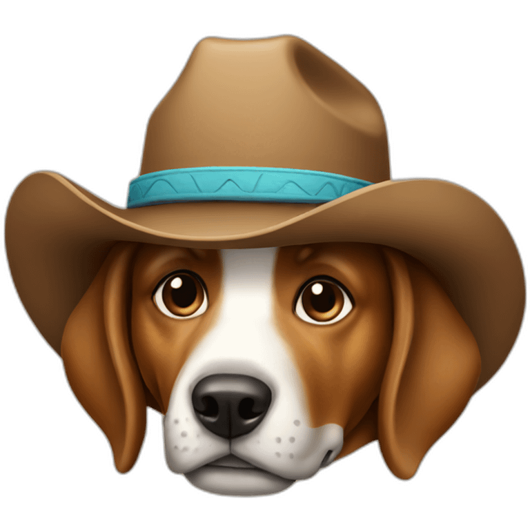 dog with cowboy hat emoji