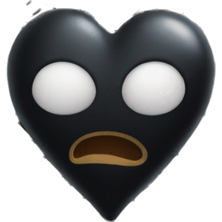 black heart with cobwebs inside  emoji