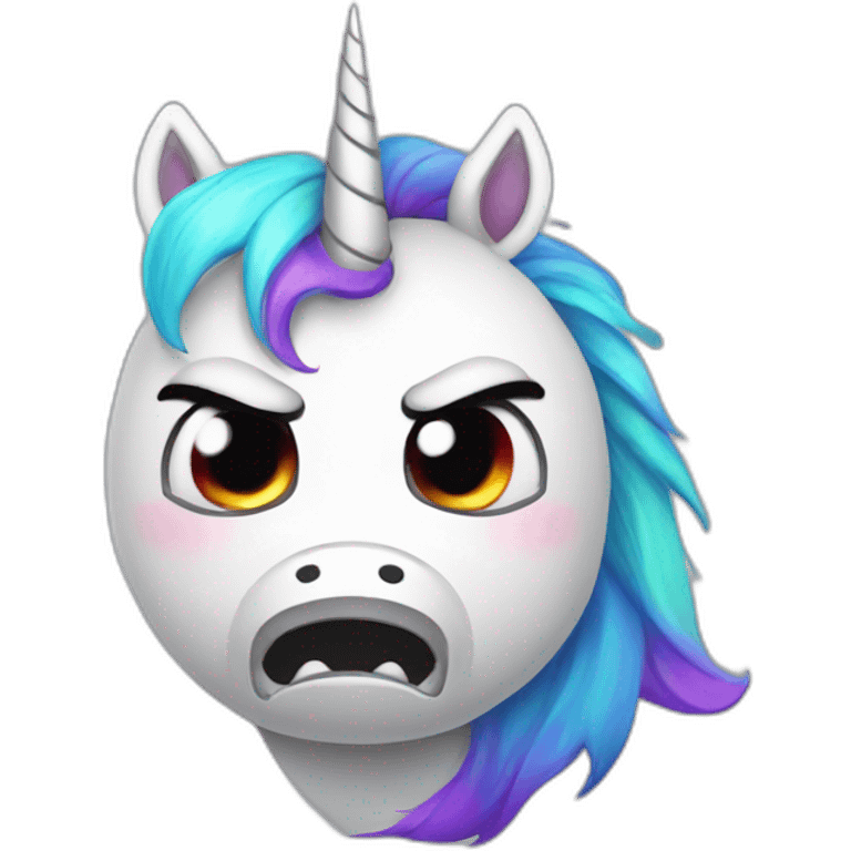 rgb unicorn angry emoji