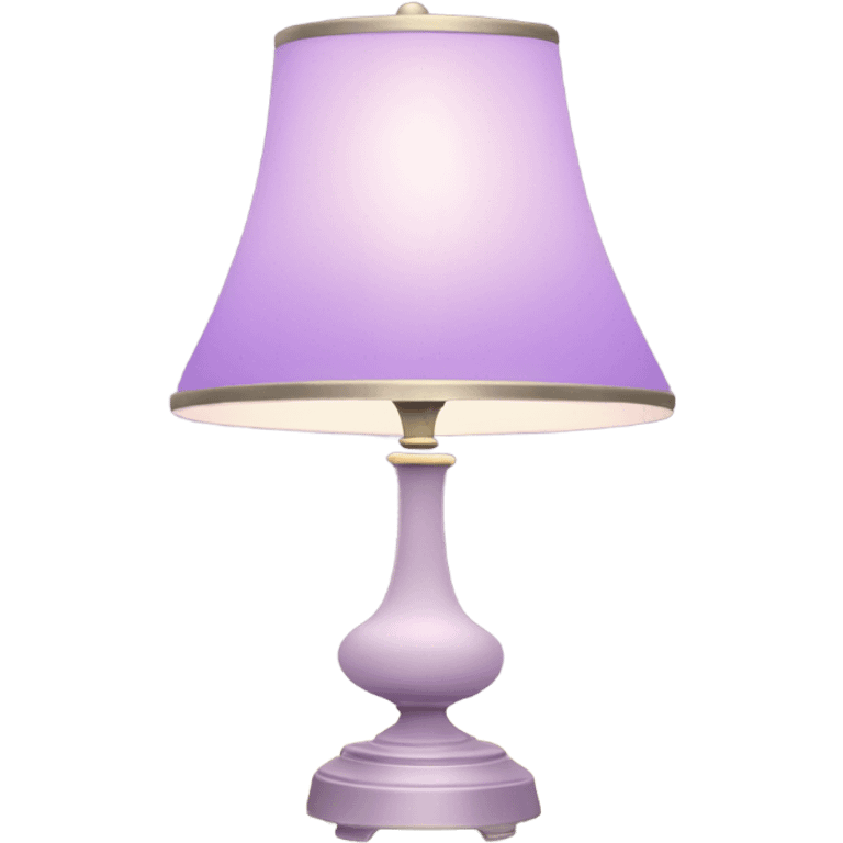 vintage table lamp in pastel light purple colors emoji