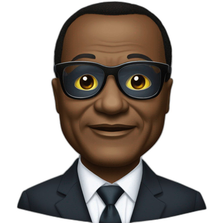 Denis Sassou-Nguesso avec des lunettes emoji