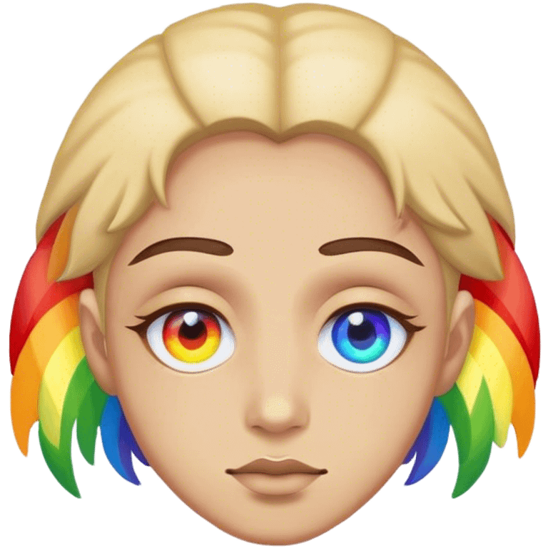 single rainbow eye emoji