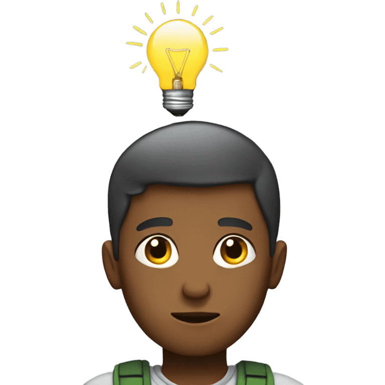 boy with idea focus in his head emoji