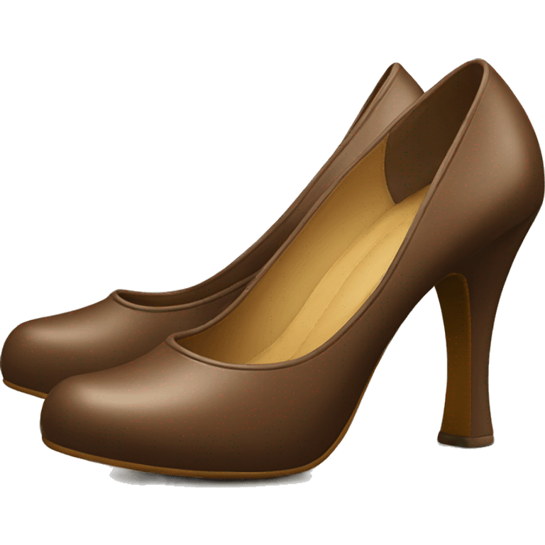 vintage women's high heel shoes brown emoji