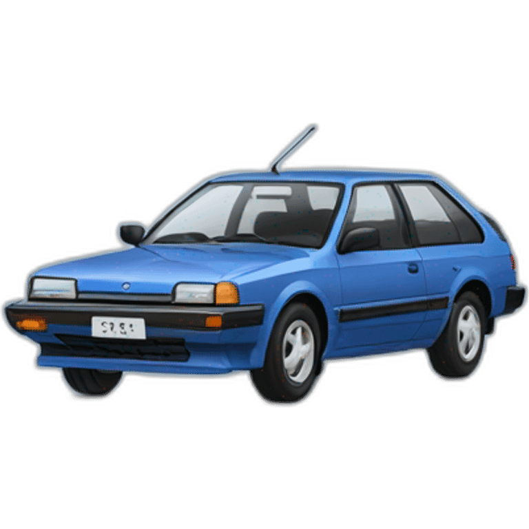 NISSAN BLUE 1986 STANZA emoji