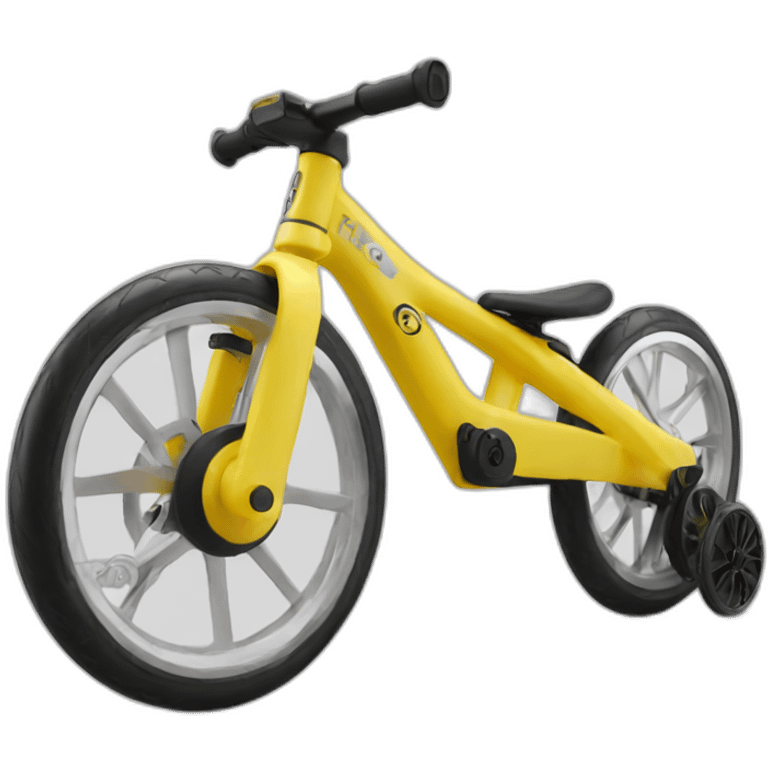 Yellow Strider toddler push bike emoji