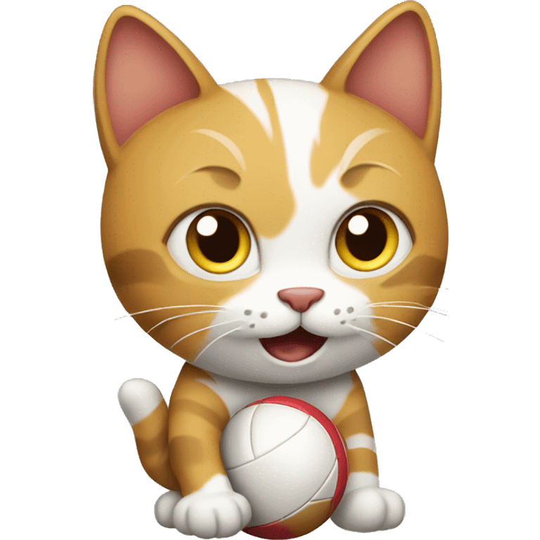 Cat playing volleyball emoji