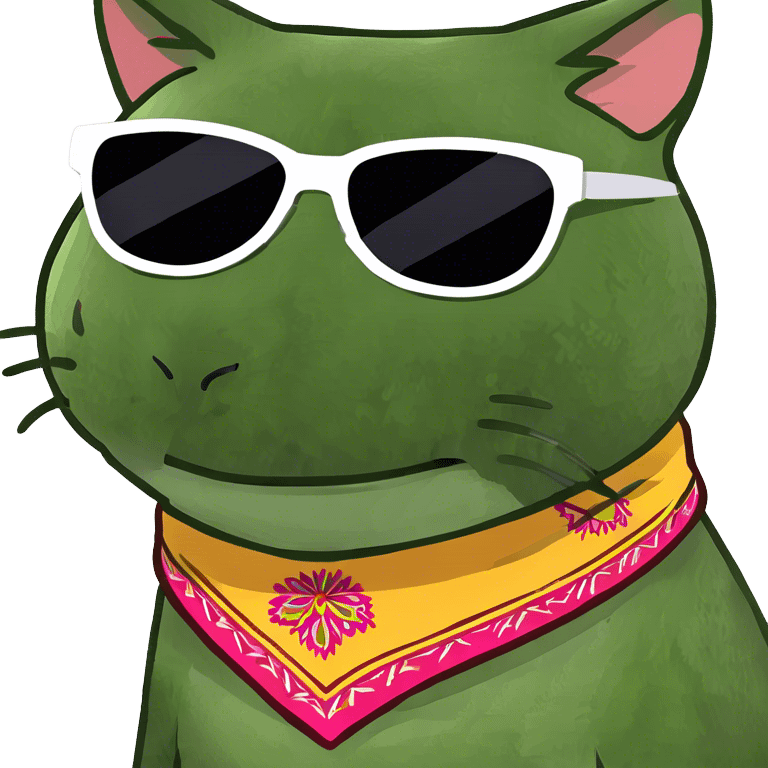 Cat with sunglasses emoji