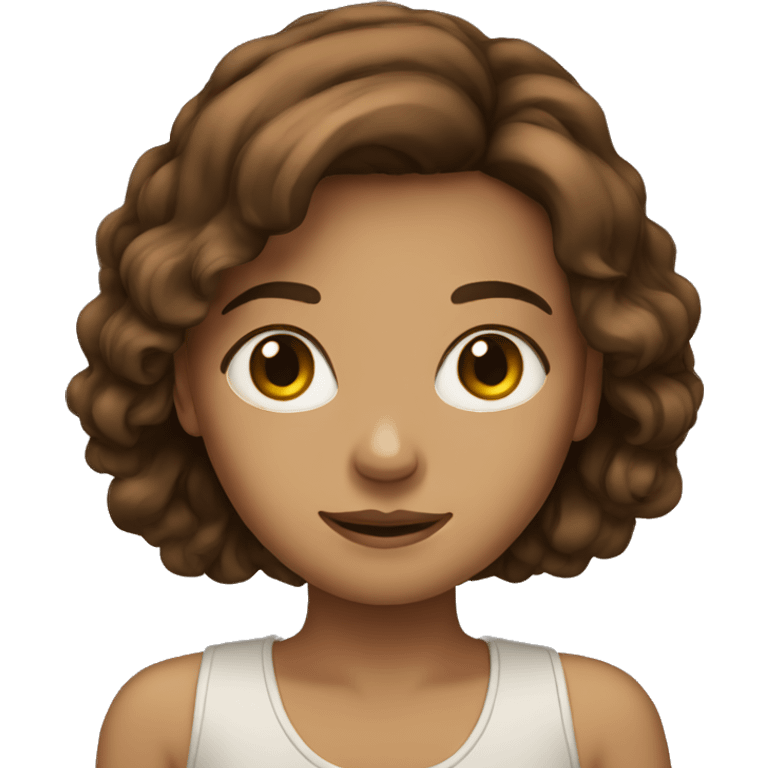 Brown hair girl emoji