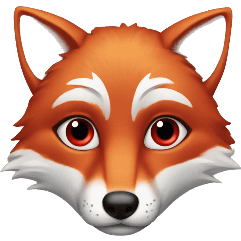 "deep lush red fox face" with hearts in eyes emoji