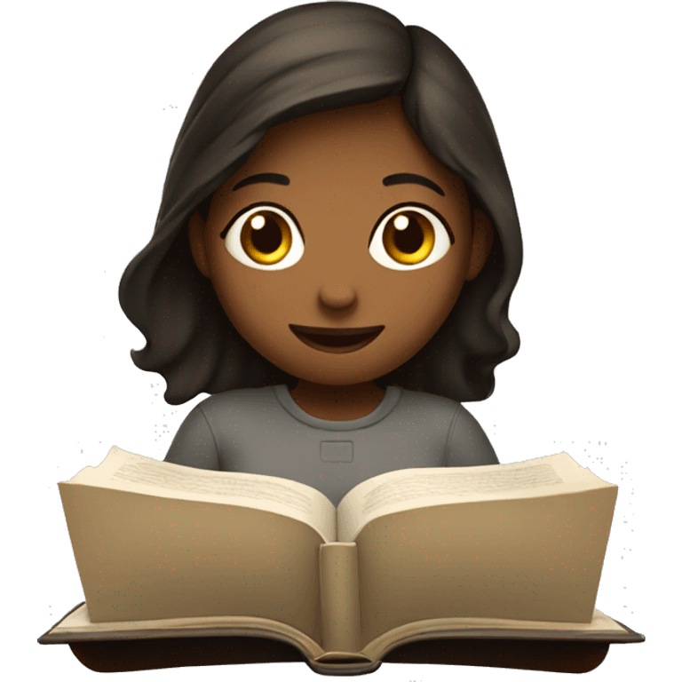 Girl reading bible emoji