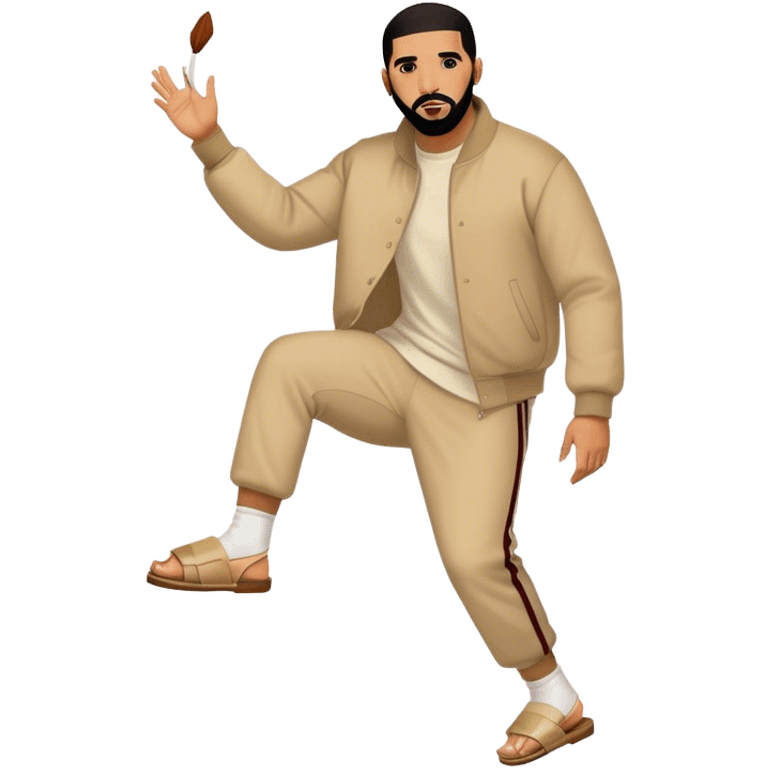 Drake throwing a slipper at Kendrick Lamar emoji