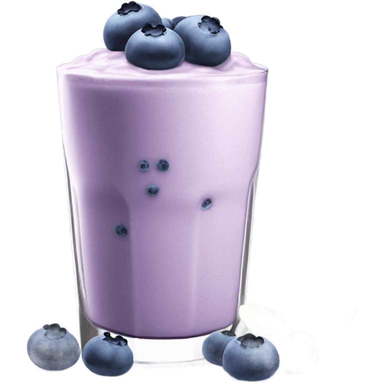 blueberry soy yogurt in a glass emoji