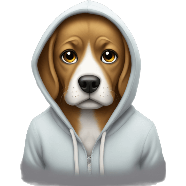 dog whit a hoodie emoji