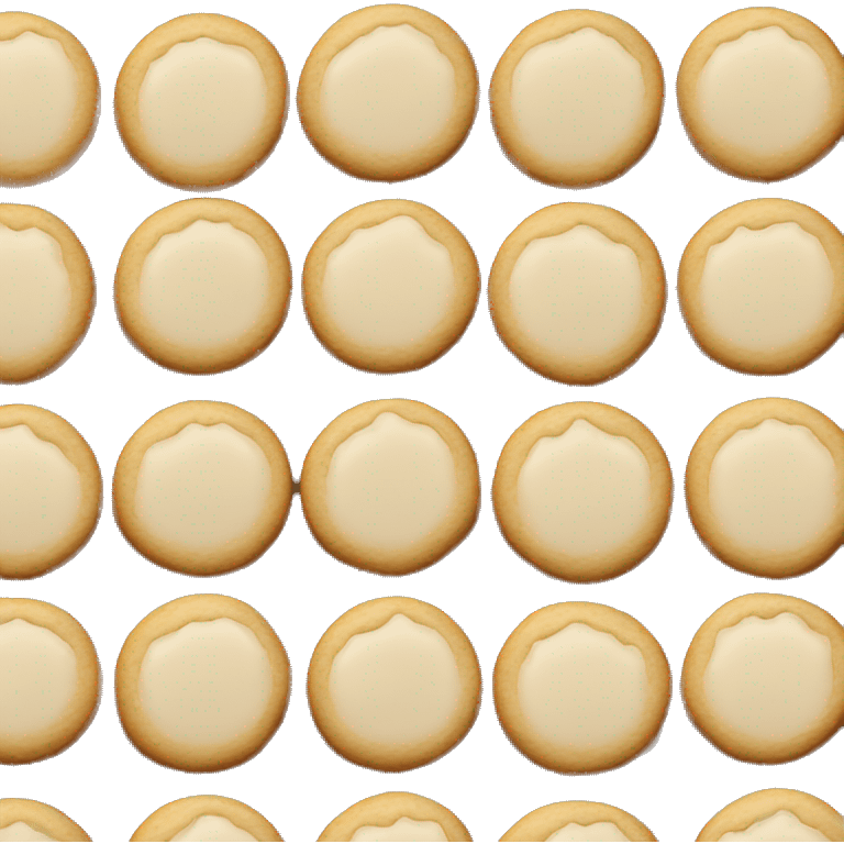 White macadamia nut cookie emoji