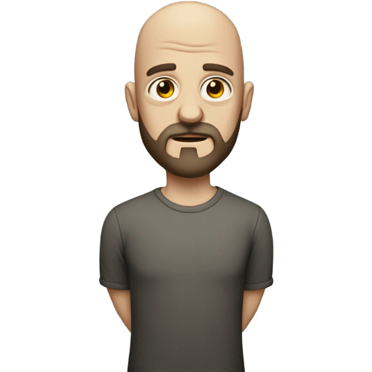 Creepy bald guy with bad beard  emoji