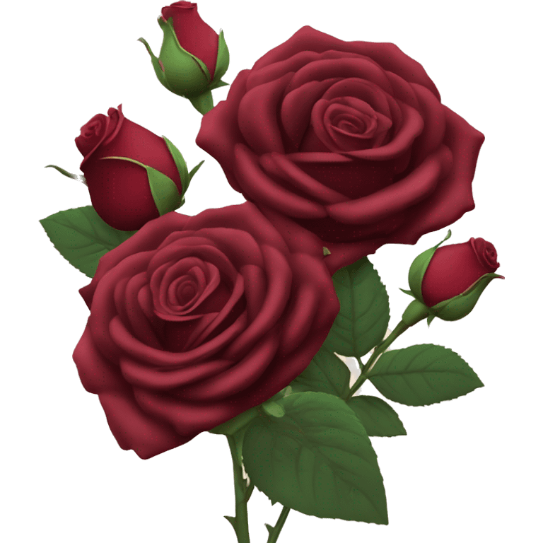 Wine red rose bouquet ￼ emoji