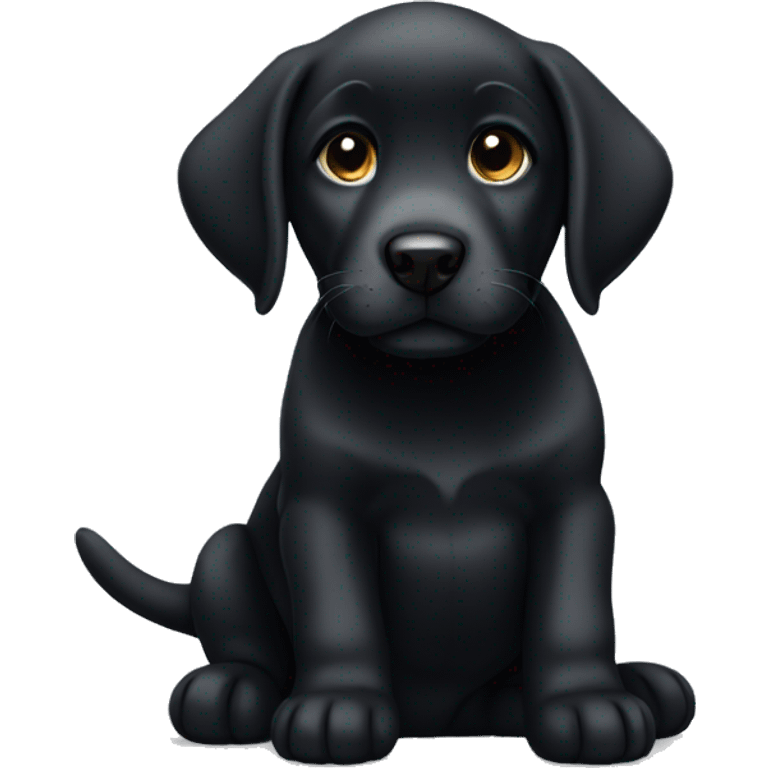 Black lab puppy emoji