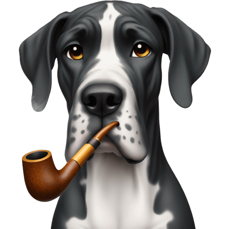 great dane smoking pipe emoji