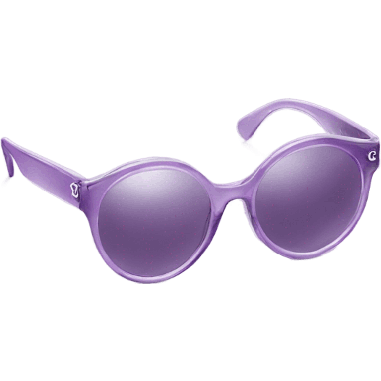 light purple glasses from Chanel emoji