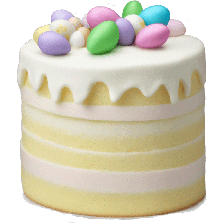 Easter white cake emoji