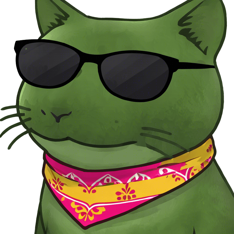 Cat with sunglasses emoji