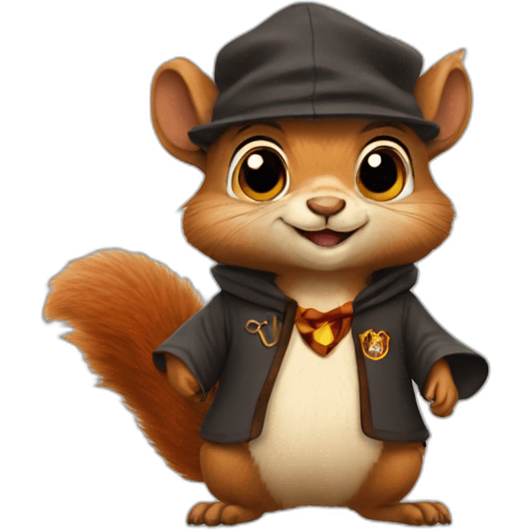 squirrel in a harry potter costume emoji