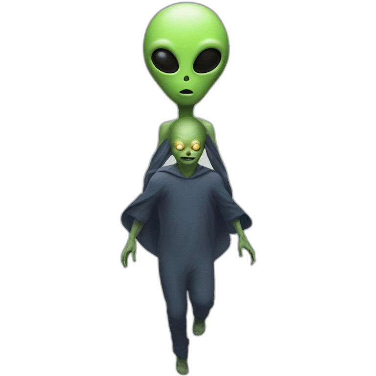 alien abducting human emoji