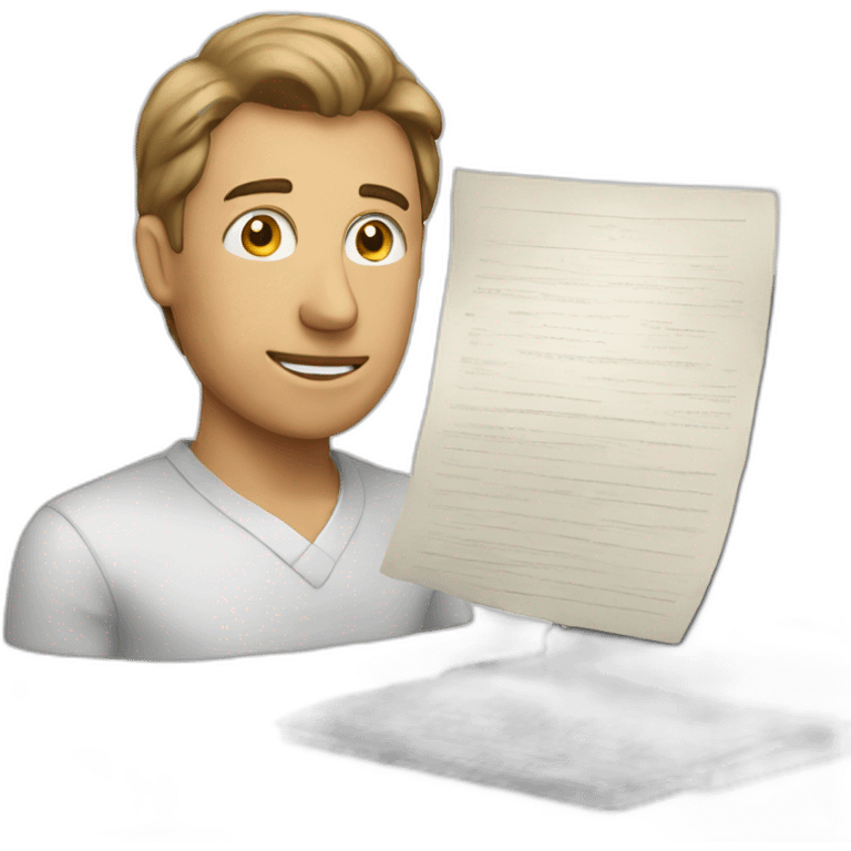  man near read document emoji