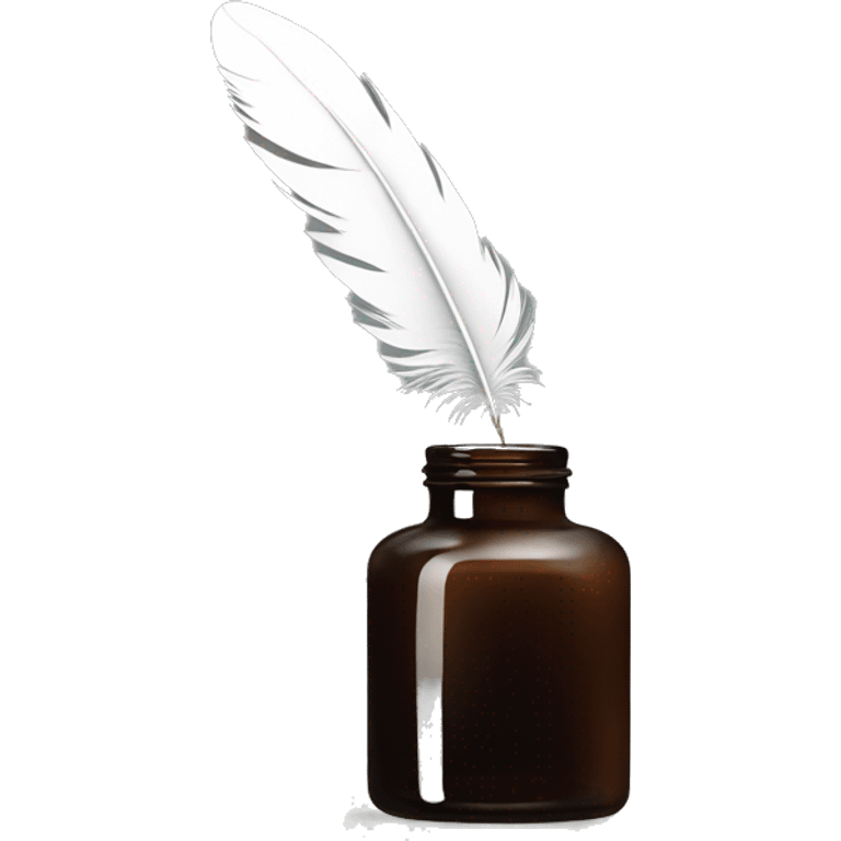 a feather quill and ink bottle emoji