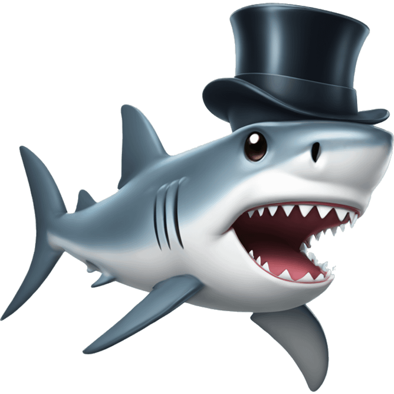 Shark With Tophat emoji