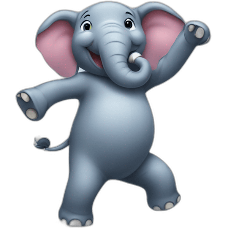 an elephant dancing emoji