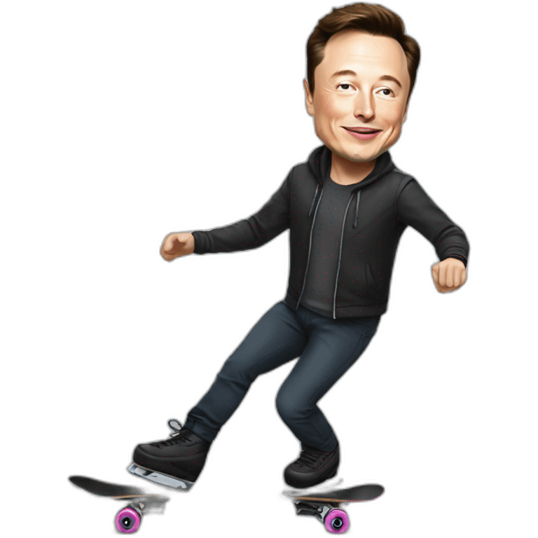 Elon musk skating emoji