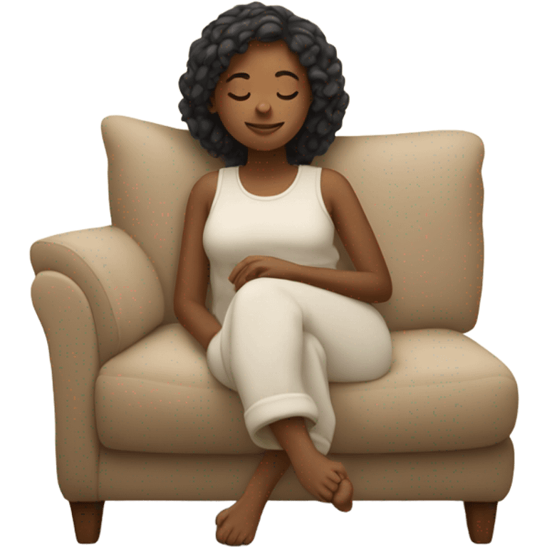 girl relaxing.

 emoji