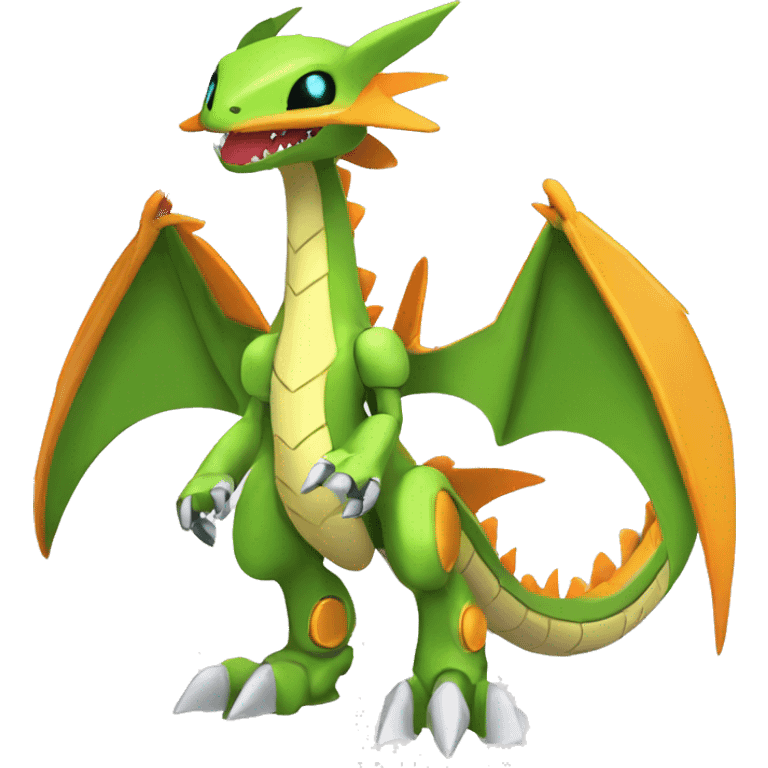 Mechanical Flygon-dragon-Charizard-raptor-Medabot-Mecha full body emoji