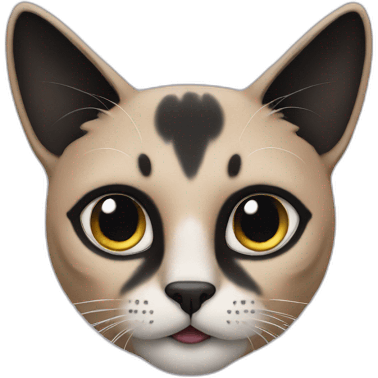 Cat with black ears emoji