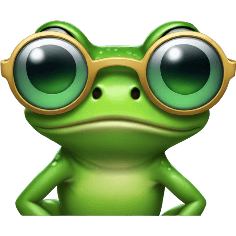 Frog with sunglasses emoji