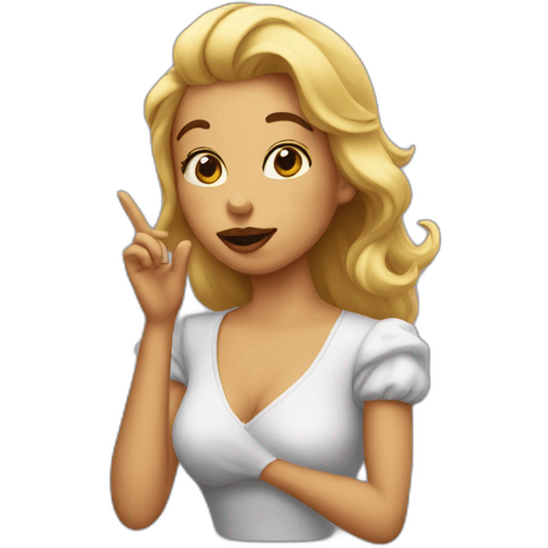 woman blowing a kiss emoji