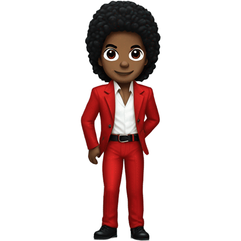 Michael Jackson in red Thriller suit   emoji