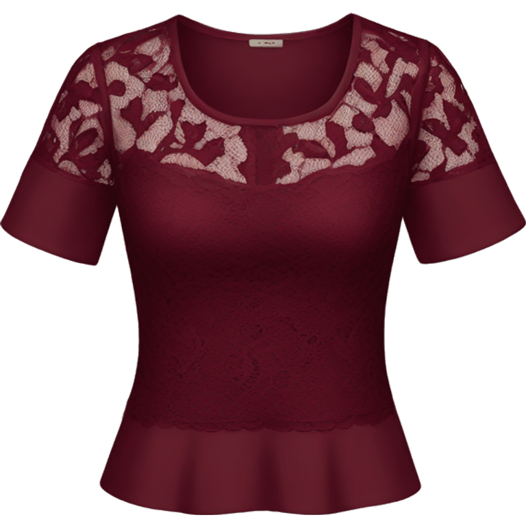 Burgundy lace top  emoji