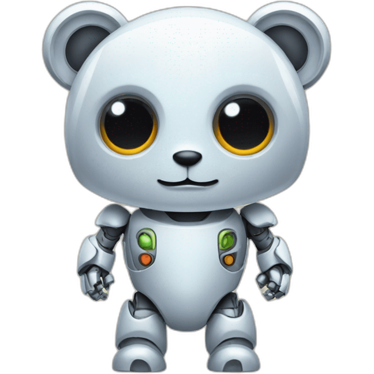 cute robot with bear horns emoji